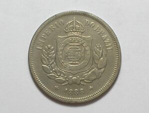 100 Réis - 1888 / Império / Níquel / Soberba - raro no estado