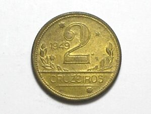 2 Cruzeiros - 1949 / Mapa do Brasil / Flor de Cunho / Bz-Al