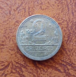 2 CRUZEIROS 1951 DATA ESCASSA SB/FC LINDA COM BRILHO DA CUNHAGEM .