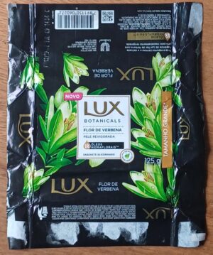 5ab. Embalagem de papel Sabonete Lux Botanicals 125 g. Flor de verbena.