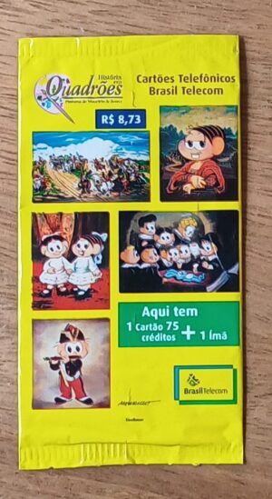 5ab. Envelope vazio cartão telefônico História em quadroes da Brasil Telecom