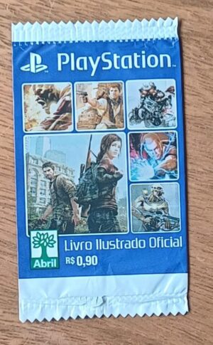 5ab. Envelope vazio Figurinhas Abril Playstation.