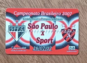 5ab. Ingresso Campeonato Brasileiro 2007 jogo São Paulo X Sport.