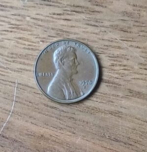 5ab. Moeda one cent Estados Unidos 1970 letra S.