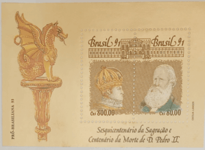 BLOCO COMEMORATIVO, RHM B-89, PRÓ BRASILIANA 93 1991