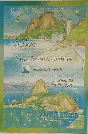 BLOCO COMEMORATIVO, RHM B-93, ANO DO TURISMO NAS AMÉRICAS 1992