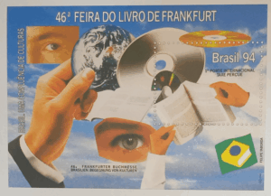 BLOCO COMEMORATIVO, RHM B-96, 46º FEIRA DO LIVRO DE FRANKFURT 1994