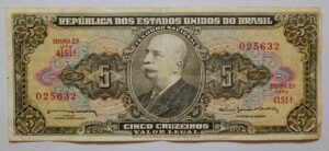 Cédula C073a - 5 (Cinco Cruzeiros) MBC (Ano 1964)