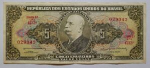 Cédula C073b - 5 (Cinco Cruzeiros) MBC (Ano 1964)