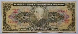Cédula C074 - 5 (Cinco Cruzeiros) MBC (Ano 1964)