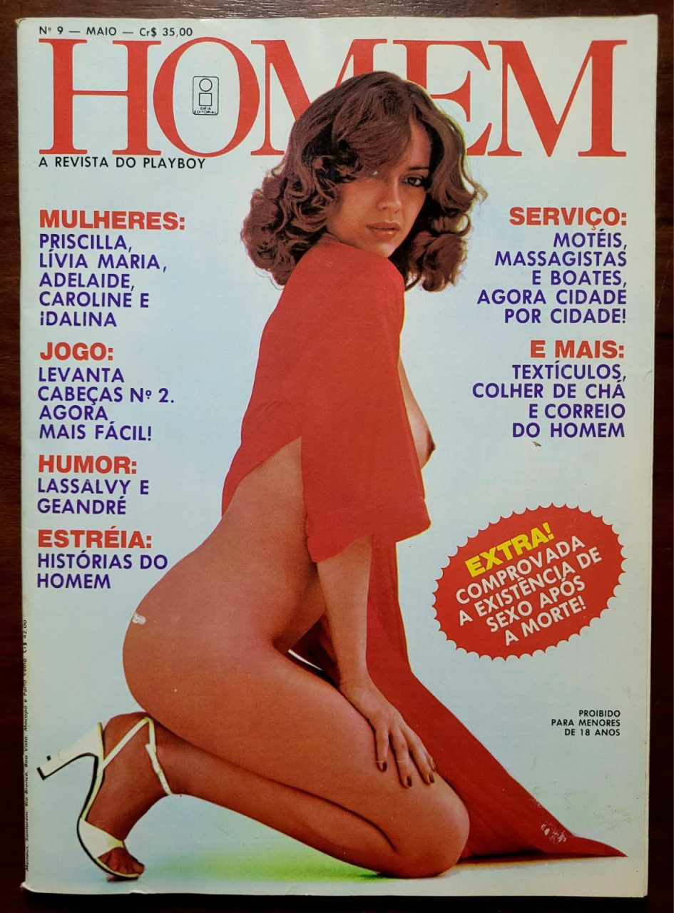 Revista Homem Nº 09 - Lívia Maria (Idéia Editorial) Rara Edição Erótica  Vintage - Maio De 1979