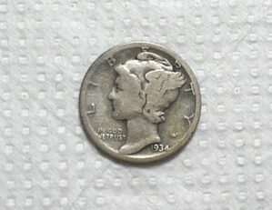 Usa) 10 Cents - 1934 / Mercury / Bc / Prata / box65