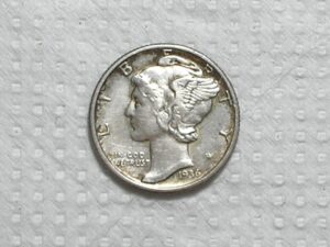 Usa) 10 Cents - 1936 / Mercury / Mbc / Prata / box65