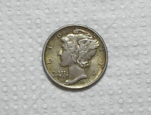 Usa) 10 Cents - 1942 / Mercury / 2ª Guerra / Mbc / Prata / box65