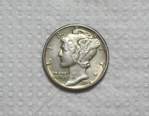 Usa) 10 Cents - 1944-D / Mercury / 2ª Guerra / Soberba / Prata / box65