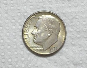 Usa) 10 Cents - 1953 / Roosevelt / Soberba / Prata / box65.1