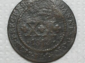 XX Réis - 1813 - Rio / Hastes do XX Invertidas / 50 Perolas / Bc/mbc / Cobre / cod. 300