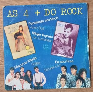 25ma. Vinil Compacto As 4 + do Rock. Anne Dua Grafite Sempre Livre.