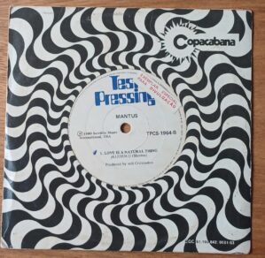 25ma. Vinil compacto Mantus. Boogie tô the Bop. Live is a natural thing.
