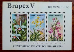 Bloco Comemorativo - RHM B051 Novo - Brapex V - 17/04/1982