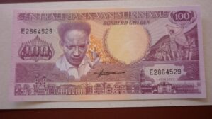 CÉDULA 100  GULDEN SURINAME  FE.