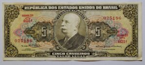 Cédula C074b - 5 (Cinco Cruzeiros) MBC+ (Ano 1964)
