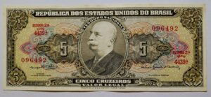 Cédula C074b - 5 (Cinco Cruzeiros) SOB (Ano 1964)