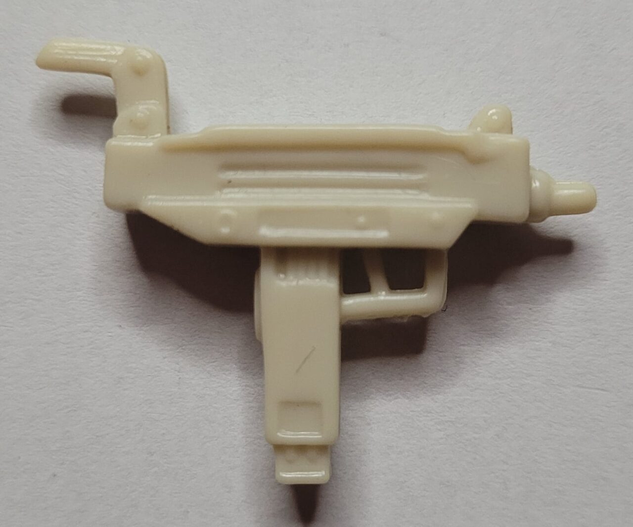 Arma Uzi Branca Original – Voice Squad Talking Soldier – Toy Island 1980 – Acessório Vintage Raro