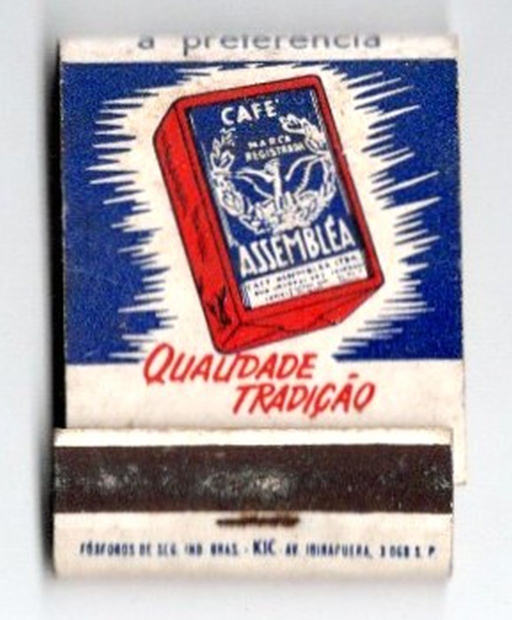 | Casa do Colecionador Caixa De Fosforos - Cafe Assemblea - Anos 50