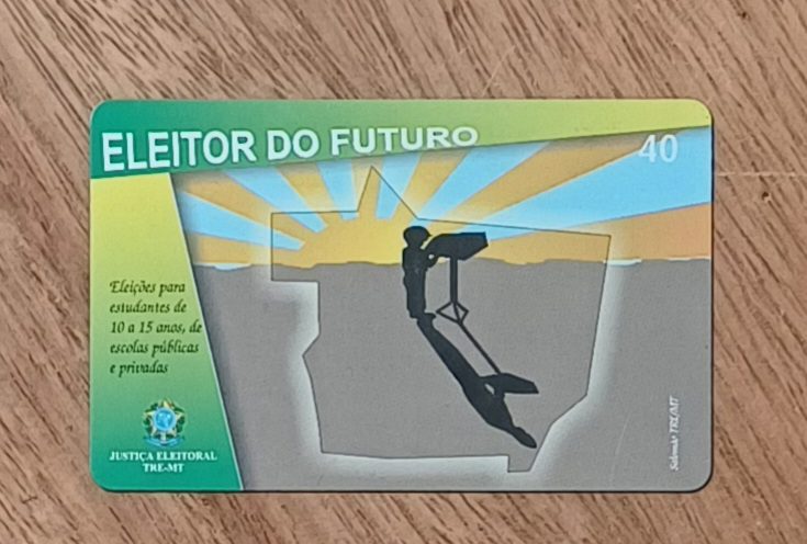 | Casa do Colecionador Cartão telefone Brasil Telecom Mt 2002. Eleitor do futuro Estudantes.