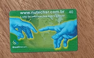 Cartao telefone Brasil Telecom Mt 2002. Santa Casa Nutec câncer.