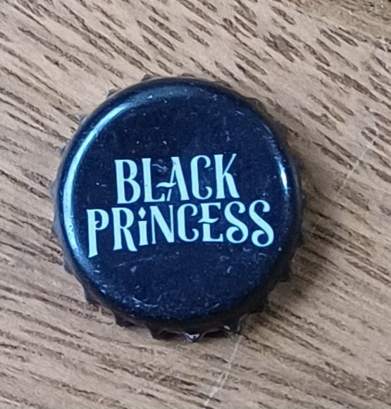 Embalagem tampinha cerveja Black Princess.