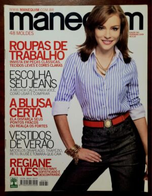 Revista Manequim Nº 581 (Fevereiro/2008) Edição Completa com Caderno e Moldes Inclusos