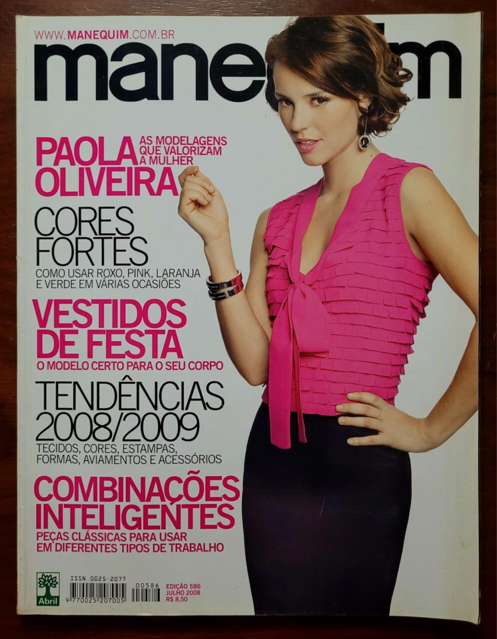 Revista Manequim Nº 586 (Julho/2008) Edição Completa com Caderno e Moldes