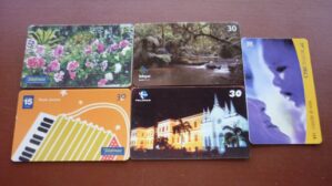 5 CARTÕES TELEFONICOS LOTE 13 .