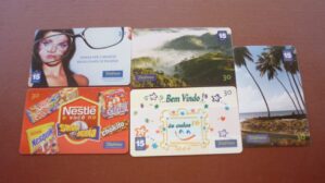 5 CARTÕES TELEFONICOS LOTE 45 .