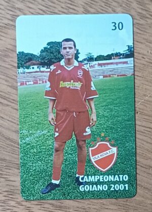 Cartao telefone Brasil Telegoias indutivo 2001. Campeonato goiano 10/10. Vila Nova. Hakanaí.