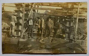 Fotografia Original 1929 Construcao De Viaduto Ferroviario Engenheiros E Operarios Em Obra Decada De 20