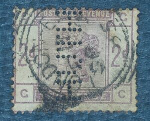 GRÃ BRETANHA - selo stamp Scott #100 2p QUEEN VICTORIA , Wmk 30, 1883-84