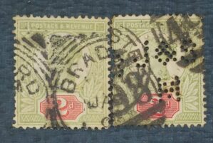 GRÃ BRETANHA - selo stamp Scott #113a 2p QUEEN VICTORIA , Wmk 30, 1887-1892, 14