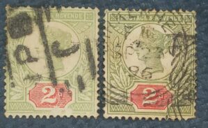 GRÃ BRETANHA - selo stamp Scott #113a 2p QUEEN VICTORIA , Wmk 30, 1887-1892, 14
