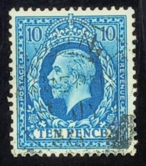 GRÃ BRETANHA - selo stamp Scott #219 10p King George V, 1934-36, Wmk 36