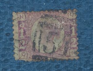 GRÃ BRETANHA - selo stamp Scott #58 1/2P QUEEN VICTORIA , Wmk 27 1870, 14