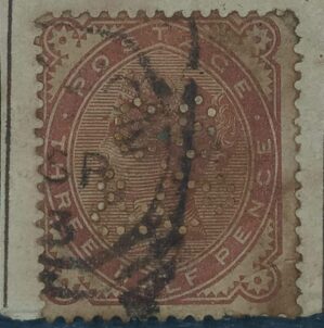 GRÃ BRETANHA - selo stamp Scott #80 1 1/2p QUEEN VICTORIA , Wmk 30, 1880-81, 14