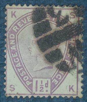 GRÃ BRETANHA - selo stamp Scott #99 1 1/2p QUEEN VICTORIA , Wmk 30, 1883-84