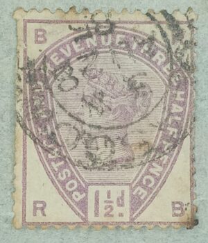 GRÃ BRETANHA - selo stamp Scott #99 1 1/2p QUEEN VICTORIA , Wmk 30, 1883-84