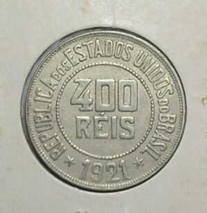 400 Réis - 1921 / Escassa / República / Sob/Fc / box70