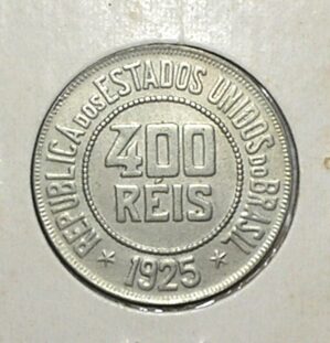 400 Réis - 1925 / República / Raro no estado / Sob/Fc / box70