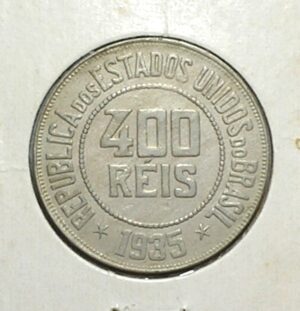 400 Réis - 1935 / República / Data escassa / Sob/Fc / box70.a