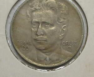 400 Réis - 1937 / Oswaldo Cruz - Cruz r fechado / Sigla com erro Cs e não Cb / Rara / Mbc / box70